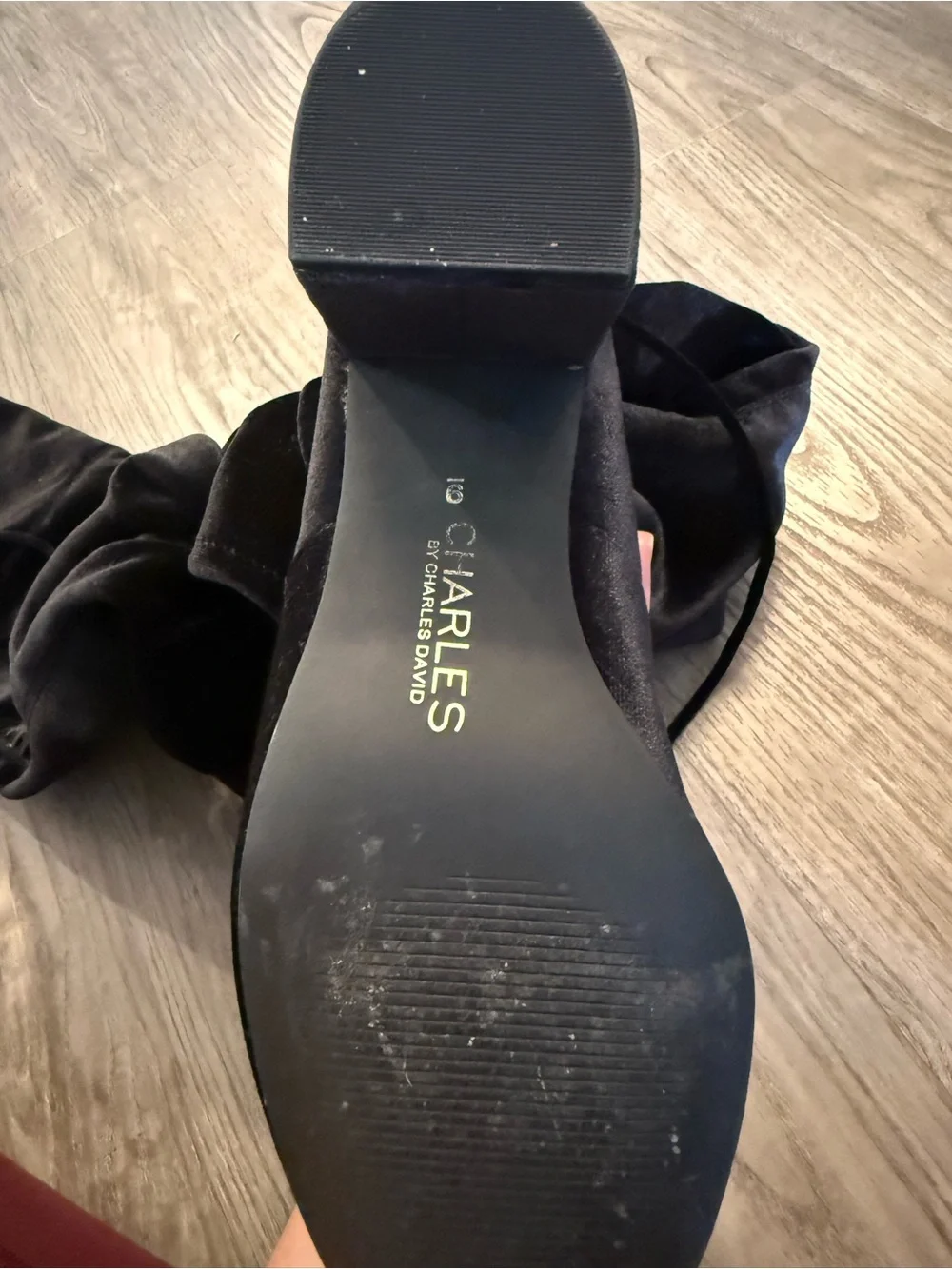 Charles David Black Over-the-Knee Velvet Boots! Like New!